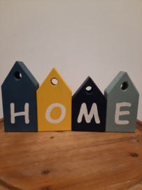 Houten huisjes 'Home' kleur 2