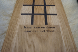 Serveerplank boter, kaas en eieren