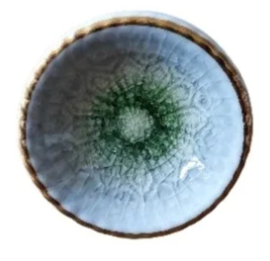 Knop Porselein Groen mandala - 48mm