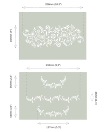 A.S. Sjabloon 2xA4 - Paisley Floral Garland