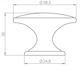 Knop Koper - 38mm