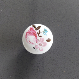 Knop Porselein Vintage Bloemen - 38mm