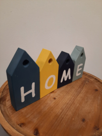 Houten huisjes 'Home' kleur 2