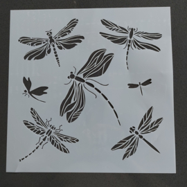 Sjabloon 30x30 cm - Libelles