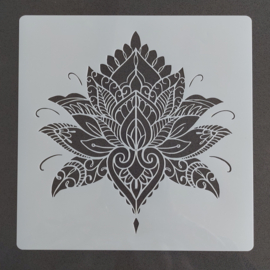 Sjabloon 30x30 cm - Lotusbloem 2