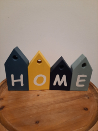 Houten huisjes 'Home' kleur 2
