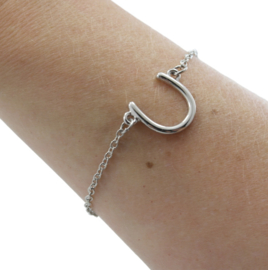 Zilveren armband met hoefijzer