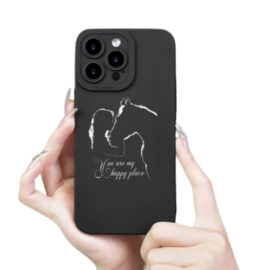 2 Iphone 14 pro hoesjes zwart met afbeelding