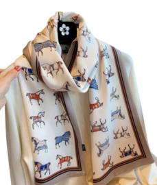 Sjaal met paardenprint