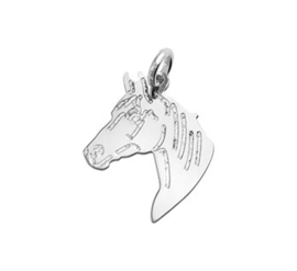 Zilveren hanger/bedel paardenhoofd