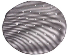 Knotnetje fijn zwart met strass