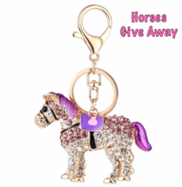 Bling sleutelhanger pony of paard