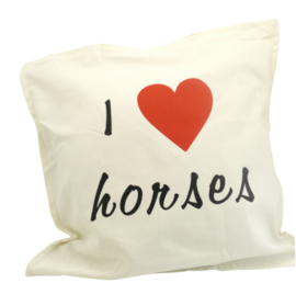 Kussen met I love horses