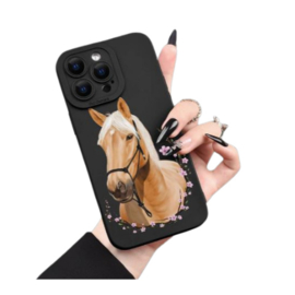 2 Iphone 14 pro hoesjes zwart met afbeelding