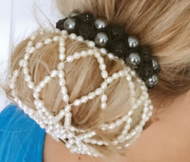 Knotband wit of zwart strass