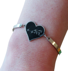 Armband met hart rvs