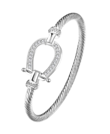 Zilveren armband met hoefijzer Bling