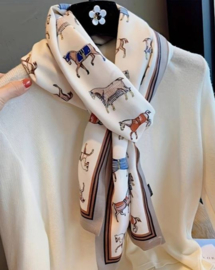 Sjaal met paardenprint