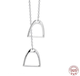 Zilveren paarden ketting stijgbeugels