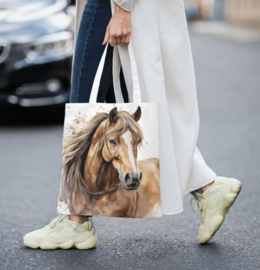 Schoudertas 2-zijdige print Paardenhoofd