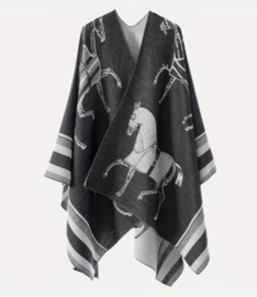 Omslagdoek dames Paardenprint