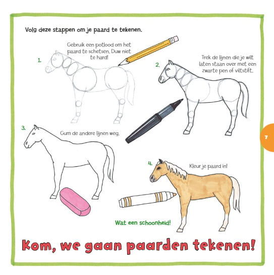 Ik leer PAARDEN tekenen | Gifts Kids Horses Give Away