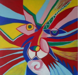 De Abstracte poezen kop.