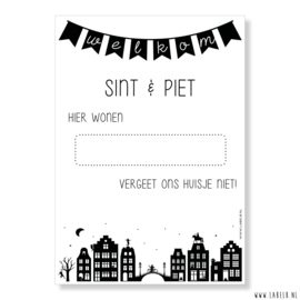 Poster 'Welkom Sint & Piet'