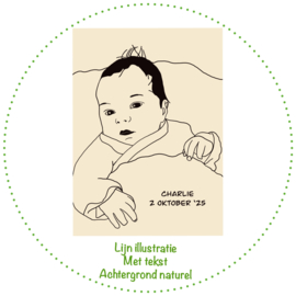 Digitale illustratie zwangerschap / baby