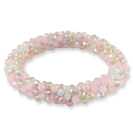 Facet armband Multicolour Crystal-Pink