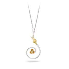 Pendant with little snail and flower.