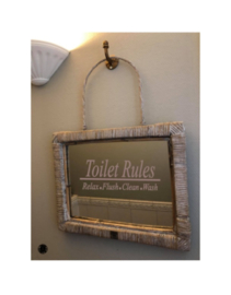 Toilet Rules (lettertype naar keuze)