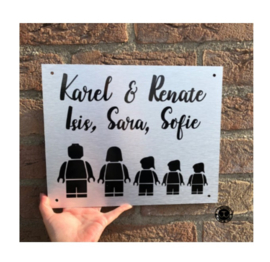 Poppetjes met tekst naar wens (lettertype en poppetjes naar keuze)