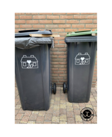 Huisje met huisnummer (huisje en lettertype naar keuze)