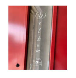 Tekst naar wens met RM look huisje (lettertype en huisje naar keuze)
