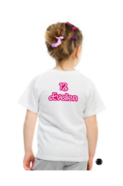 Tekst naar wens in Barbie look lettertype (Kids shirt)