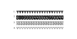 Cijfers in vlaggetjes (lettertype naar keuze)