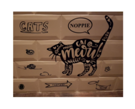 Kat met MEOW etc.