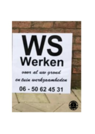 Tekst en logo naar wens (Naambord en lettertype naar keuze)