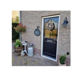 Vorm, kleur en tekst naar wens (lettertype naar keuze)