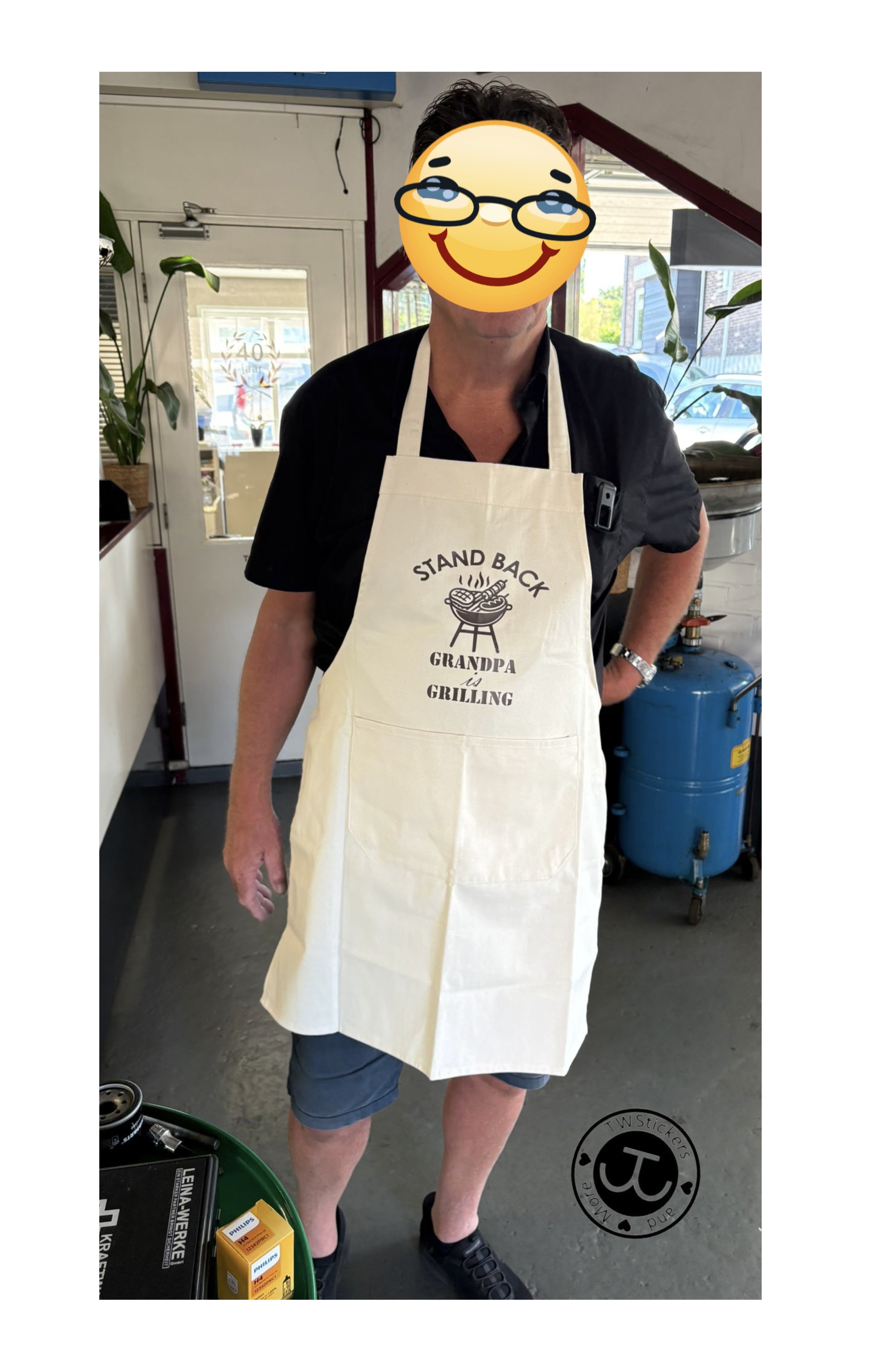 Afbeelding en tekst naar wens (strijkapplicatie, lettertype naar keuze)