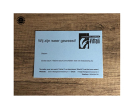 Tekst en logo naar wens (Kaarten)