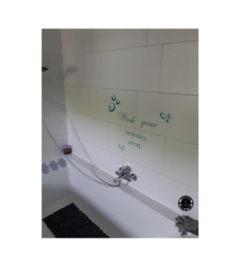 Wash your worries away (lettertype naar keuze)