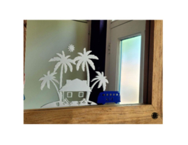 Summer days met RM look beach huisje op eiland met palmbomen