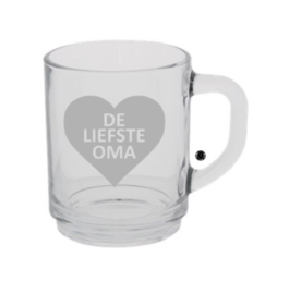 Tekst en afbeelding naar wens (Koffie of Thee glas)