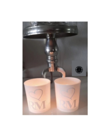Hartje met gewenste letters