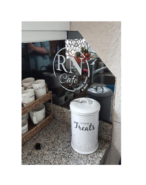 RM Café met 2 gewenste letters en extra tekst