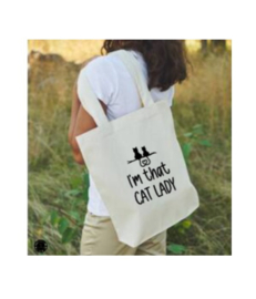 Katoenen tas met tekst en afbeelding naar wens (lettertype naar keuze)