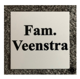 Familie naam of namen (lettertype naar keuze)
