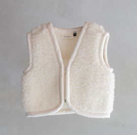 Wollen bodywarmer baby off-white